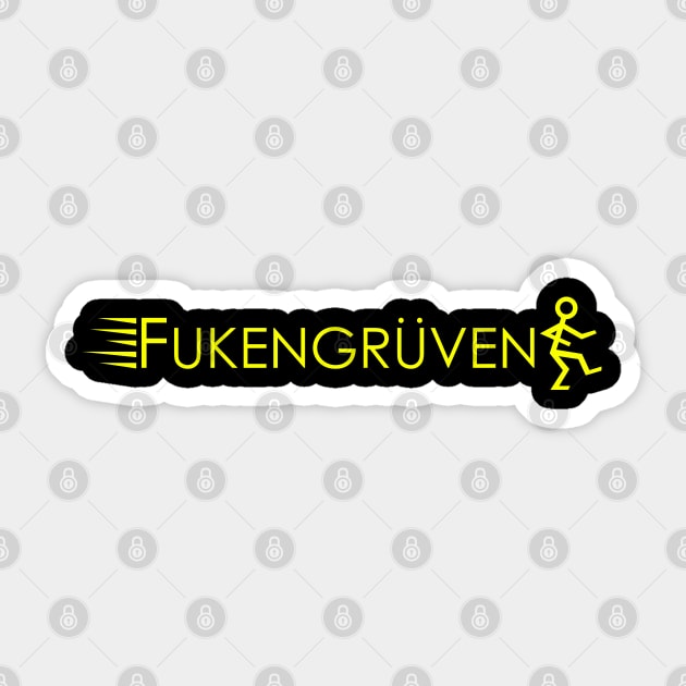 Fukengruven Parody in Yellow Sticker by This is ECP